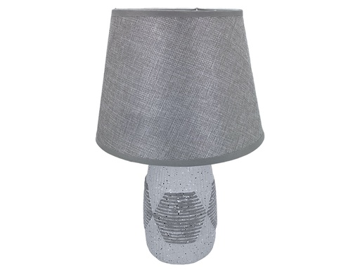 [15014371] LAMPARA MESA 35 CM CERA/TELA BL/NG DECORE MAYS 604-01368A