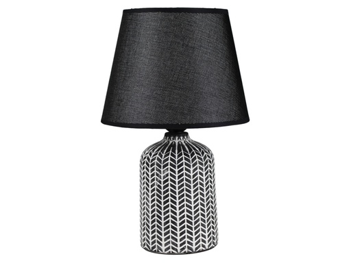 [15014372] LAMPARA MESA 12" CERA/TELA BL/NG DECORE MAYS 604-05407