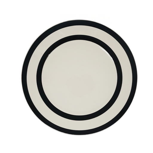 [15014446] PLATO CERA RED 10.5" C/RAYAS BL/NG LIFE ART MAYS N21-02255