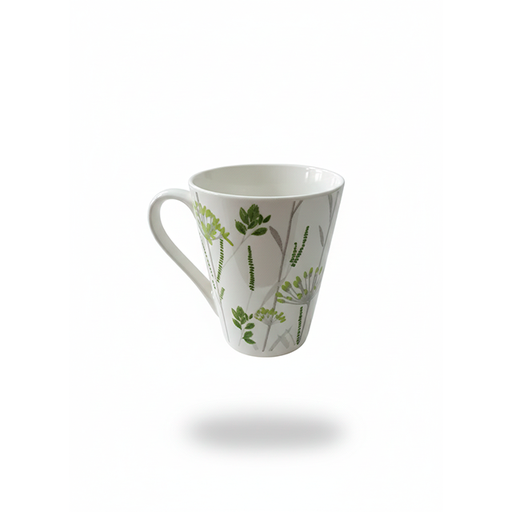 [15014575] TAZA CERA 330 ML BL/VD C/DECO SURT XD-2091-09-7820