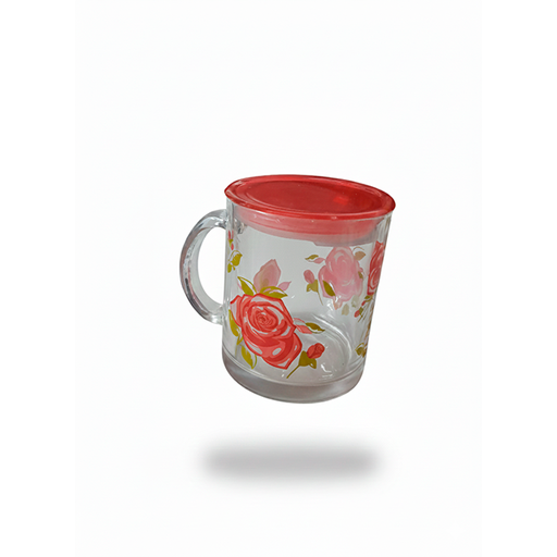 [15014639] TAZA VID 345 ML C/T DECO FLORES 10240