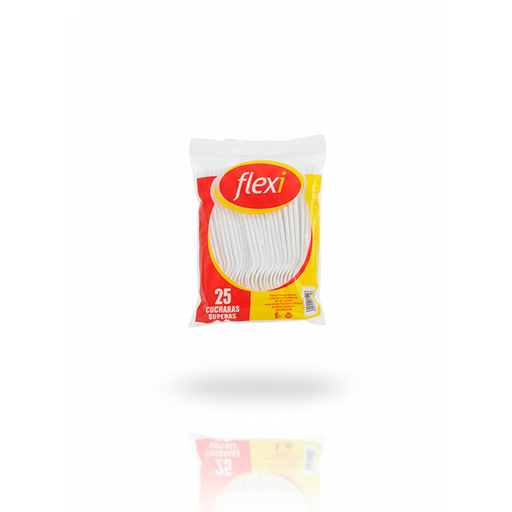 [15015004] CUCHARA DESE GDE BL 25 UN FLEXI