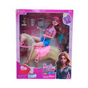 MUÑECA T/BARBIE C/CABALLO/ACCES CAJ YZ002B4