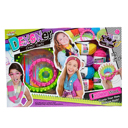 [15015057] SET 3 TELARES P/TEJER C/LANA+AGUJAS CAJ ZD048