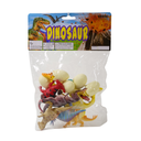 SET 6 DINOSAURIOS 4"+6 DINO HUEVOS 2.5" PLAS BOL CASAMAS 1509