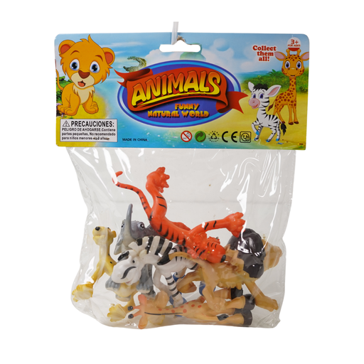 [15015101] SET 6 ANIMALES SALVAJES PLAS 4" SURT CASAMAS 1490