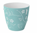 MACETA PLAS MARIPOSA 14 CM #1 BL/TURQ MEGA