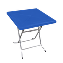 MESA PLEGABLE PLAS/MET CUAD 73X73 CM AZ MEGA 1522