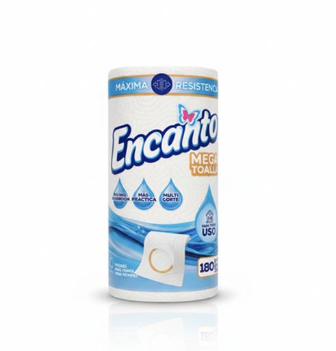 [15015203] ROLLO PAPEL TOALLA MEGA 180 HOJAS ENCANTO