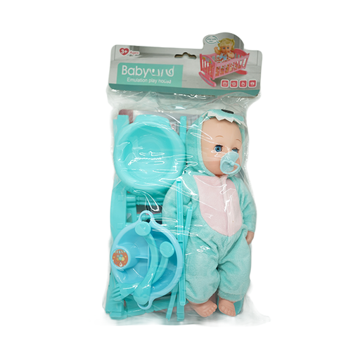 [15015314] MUÑECA DORMILONA C/PEPE C/CUNA ARMABLE+ACCES BOL BB-02-8189