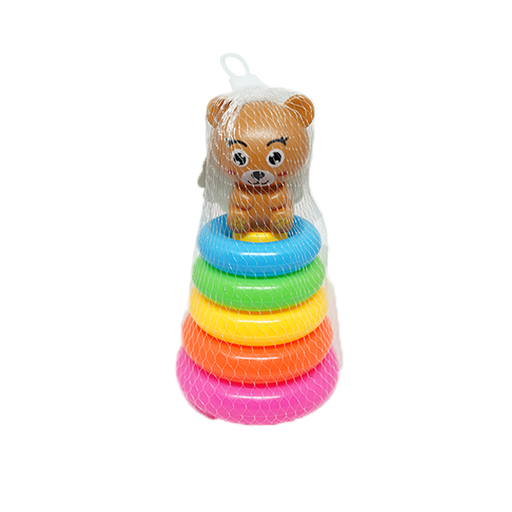 [15015329] JUEGO D/AROS PLAS PUNTA C/FIGURA T/TORRE 19 CM COLORES RED BL845675