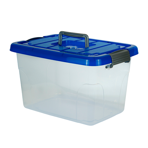 [15015428] CAJA PLAS 9.5 LT RECT 33.46x23.13x20.13 CM TRANS C/T COL BX PLUS PLASTIKITO IN304