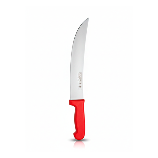 [15015575] CUCHILLO BISTECERO 10" CURVO ROJO CALEDONIA CABIC-10R