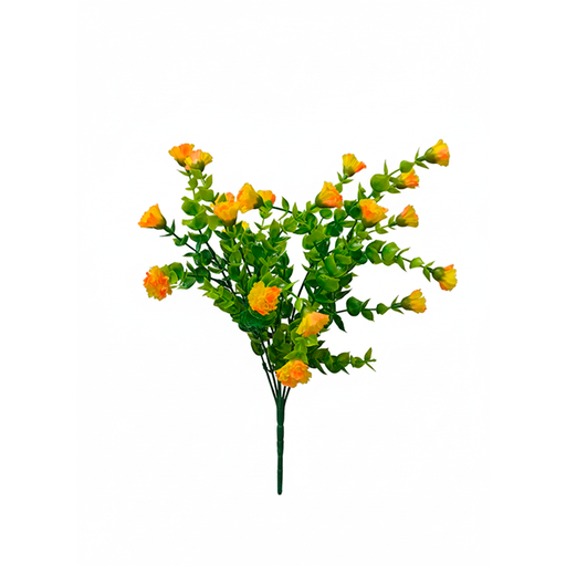 [15015867] RAMO MINI CLAVEL C/HOJAS PLAST 7 RAMAS COL SURT XM-2850