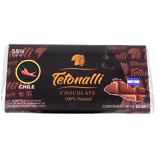 [15015970] CHOCOLATE BARRA CHILE 55% 50 GR TETONALLI