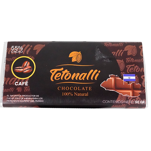 [15015972] CHOCOLATE BARRA CAFE 55% 50 GR TETONALLI