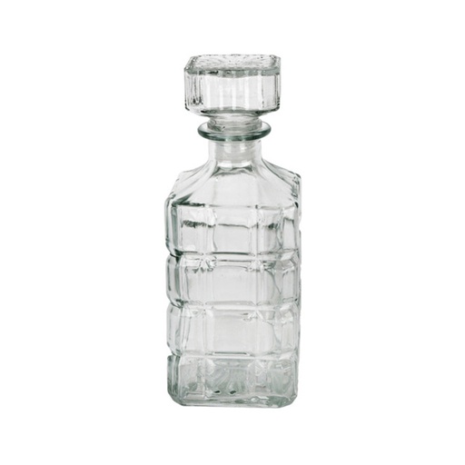 [15015998] BOTELLA VID 800 ML CUAD C/T CUAD TRANS/BL DECO REL 752-05530