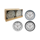 RELOJ PARED 28 CM RED NG/AZ/BL 602-01259