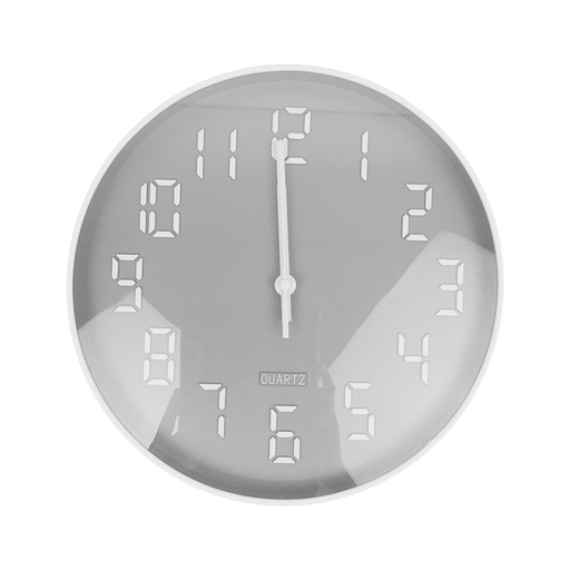 [15016022] RELOJ PARED 30 CM RED BL/GRIS 602-40922