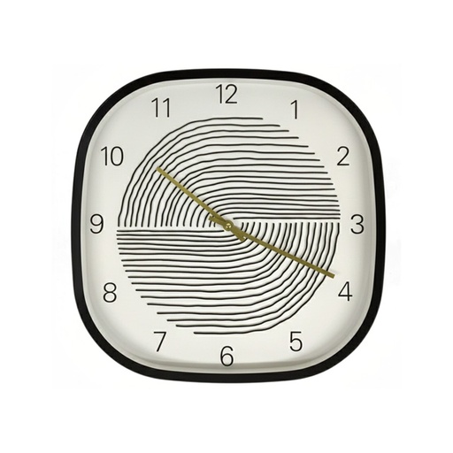 [15016030] RELOJ PARED 40 CM CUAD NG/BL 602-03694