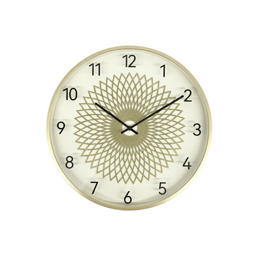 [15016031] RELOJ PARED 40.6 CM RED DORADO 602-03696