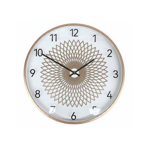 [15016032] RELOJ PARED 40.6 CM RED ROS DORADO/BL 602-03697