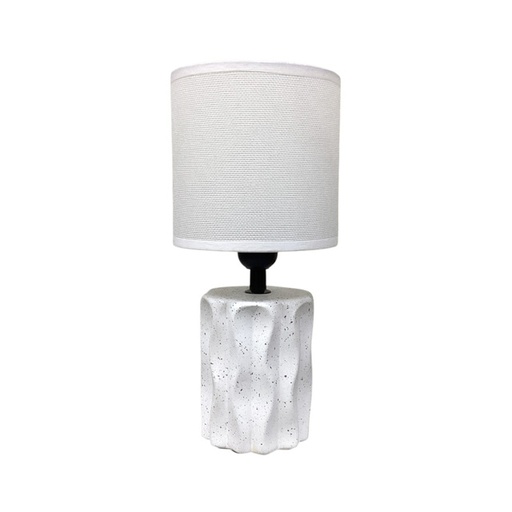 [15016042] LAMPARA MESA 30.5 CM BASE CILIND C/HUECOS BL 604-00637