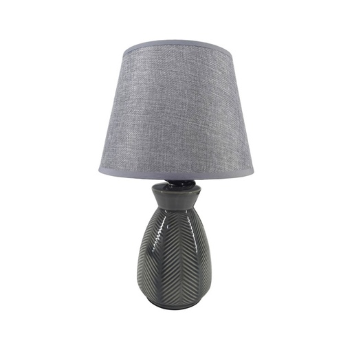 [15016045] LAMPARA MESA 38 CM BASE T/FLORERO DECO GRIS 604-03289