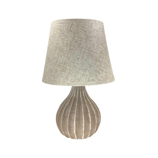 [15016051] LAMPARA MESA 33.5 CM BASE T/CEBOLLA CREMA 604-05214