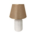 LAMPARA MESA 30.5 CM BASE CILIND DECO BL/DOR 604-2403424