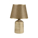 LAMPARA MESA 30.5 CM BASE CILIND DOR/CREMA 604-05403