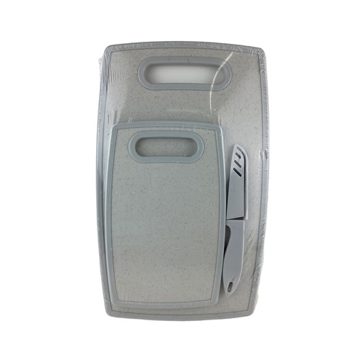 [15016080] SET 3 PZ TABLA P/PICAR GDE/PEQ+CUCHILLO GRIS CLA 723-05368