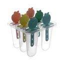 MOLDE P/PALETA 6 DIV 12X12X13 CM C/FIG AMA/CEL/CORAL/VD 723-41425