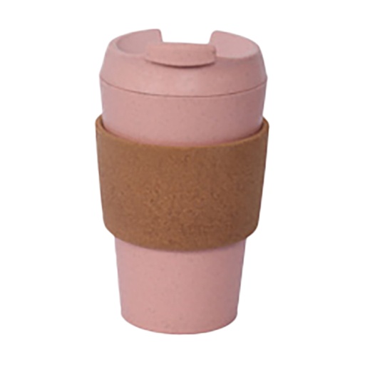 [15016130] VASO 400 ML C/ANILLO PROTECTOR NG/ROSADO 739-05298