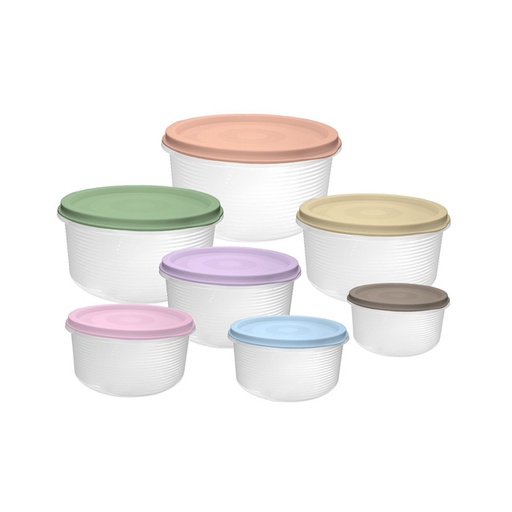 [15016158] SET 7 PZ ENVASES PLAS RED C/T COL SURT WINDROSE 723-14063