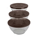 SET 3 ENSALADERAS PLAS RED CONICA TRANS C/T CF WINDROSE 723-05556