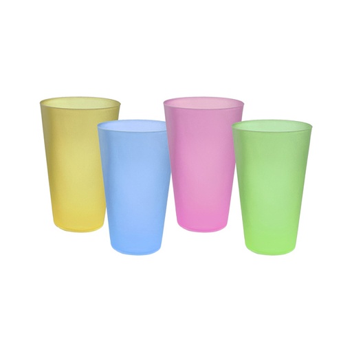 [15016178] SET 4 VASOS PLAS 12 OZ COL SURT PASTEL 723-89569