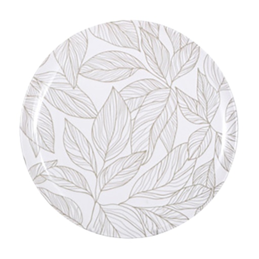 [15016188] PLATO 11" RED BL DECO HOJAS GRIS 726-03542