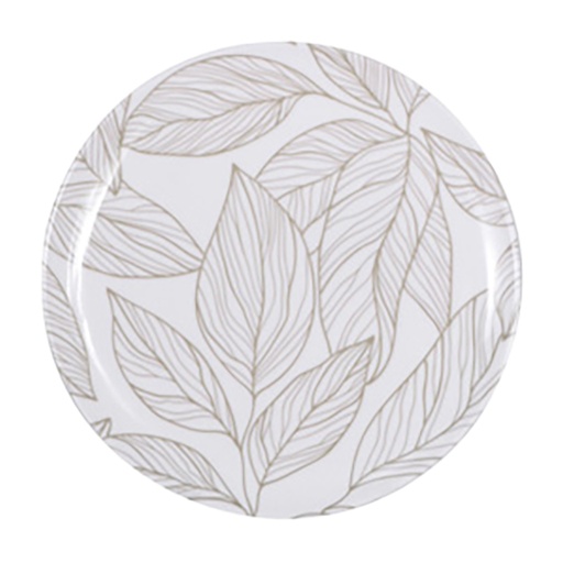 [15016189] PLATO 8" RED BL DECO HOJAS GRIS 726-03541