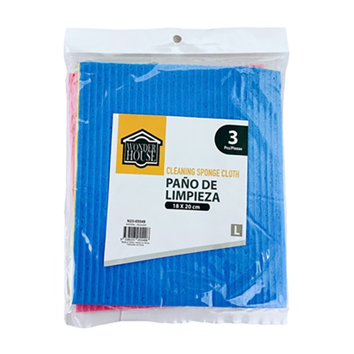 [15016263] PAÑOS ESPONJA P/LIMPIEZA BOLSA C/3 PZ 733-05549