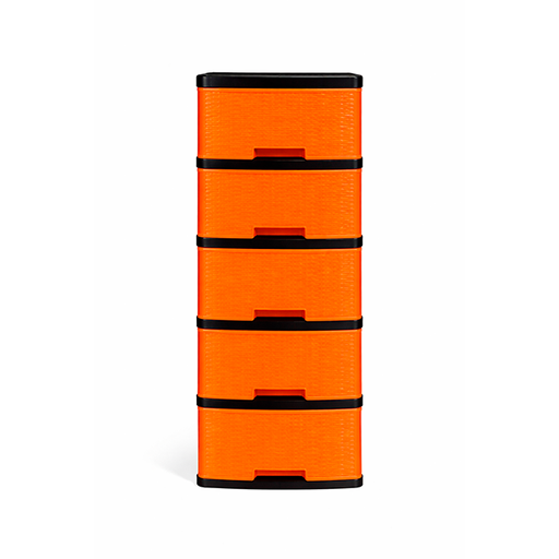 [15016283] GAVETERO PLAS MINI 5 NIV NARANJA C/RODOS KAWAKI