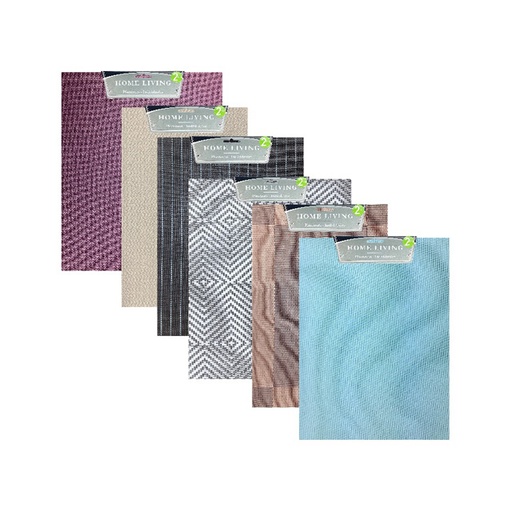 [15016340] SET 2 PZ INDIVIDUAL 30X42 CM RECT COL SURT 731-1407511