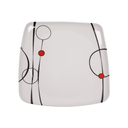 PLATO MELA 9.5" CUAD LISO BL DECO C/RJ-NG CM MEL-CR-16