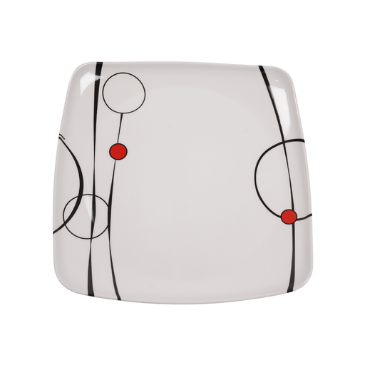 [15016517] PLATO MELA 9.5" CUAD LISO BL DECO C/RJ-NG CM MEL-CR-16