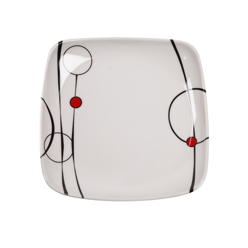 [15016519] PLATO MELA 6" CUAD LISO BL DECO C/RJ-NG CM MEL-CR-15