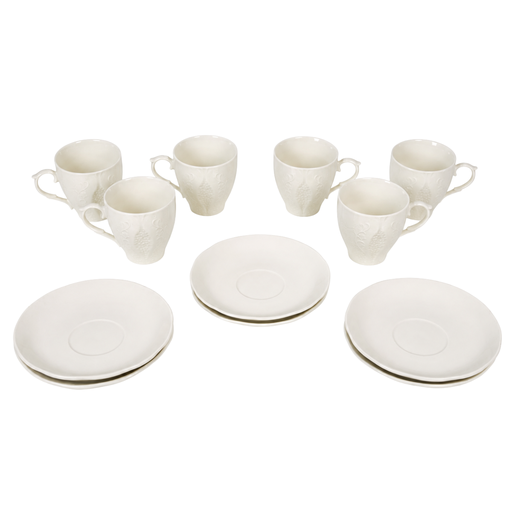 [16000243] SET 6 TAZA C/PAILA  CERA 7 OZ BL 12 PZ CAJ K002A