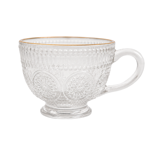 [15016832] TAZA VID 7 OZ TRANS COL SURT DECO REL GIGI S/COD