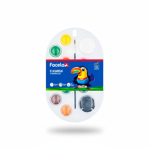 [30641] ACUARELA 12 COLORES CARIBE PT14401