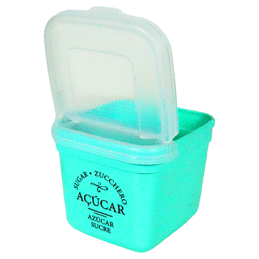 [6552] AZUCARERA PLAS T/BISAGRADA 0.9 LT CUAD CODIL 2489