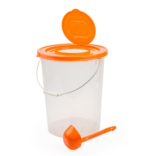 [15001324] BALDE PLAS CHICHERO 20 LT + CUCHARON REY ABS REYPLAST BLX051400